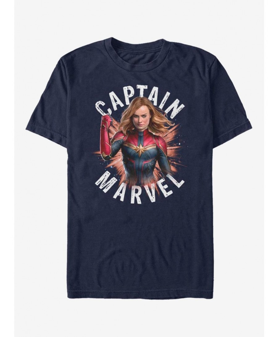 Sale Item Marvel Captain Marvel Burst T-Shirt $11.71 T-Shirts