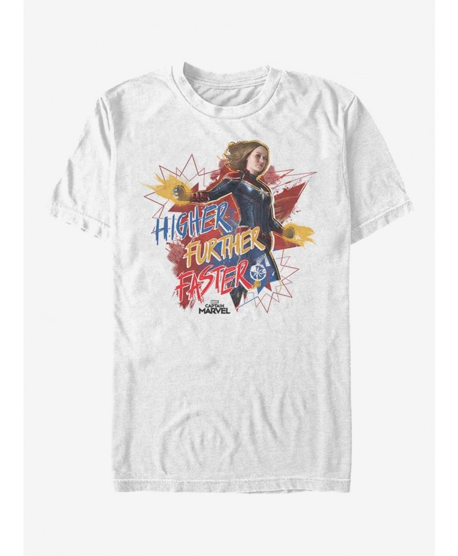 Pre-sale Marvel Captain Marvel Fighter Faster T-Shirt $9.80 T-Shirts