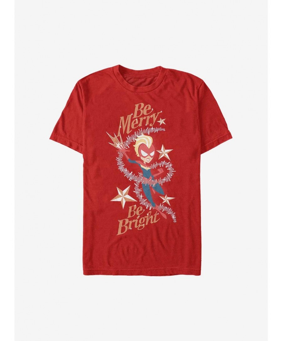 Value Item Marvel Captain Marvel Be Marvel Holiday T-Shirt $10.99 T-Shirts