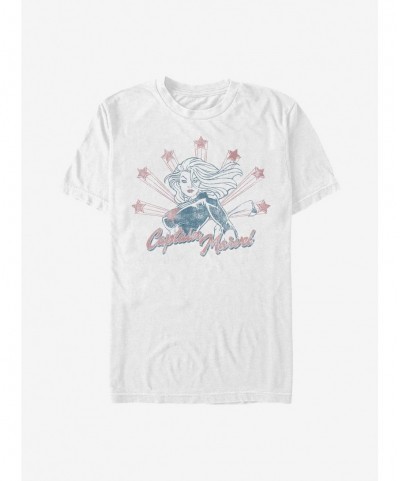 Special Marvel Captain Marvel Retro Capt Stars T-Shirt $10.04 T-Shirts