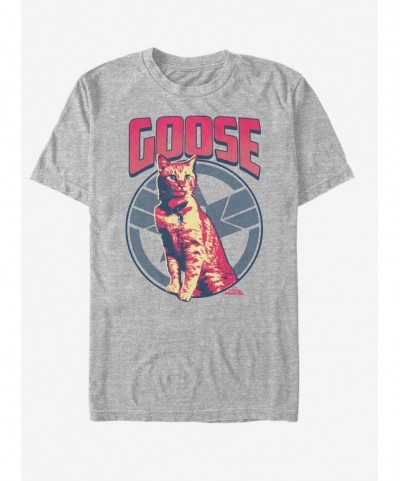 Seasonal Sale Marvel Captain Marvel Goose on the Loose T-Shirt $10.04 T-Shirts