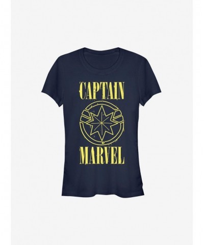 Bestselling Marvel Captain Marvel Yellow Marvel Girls T-Shirt $7.47 T-Shirts