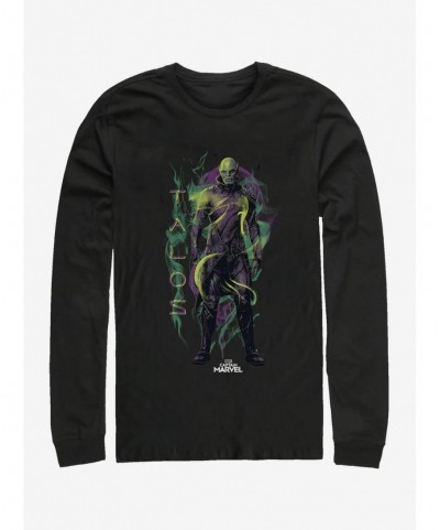 Exclusive Price Marvel Captain Marvel Talos Green Long-Sleeve T-Shirt $14.81 T-Shirts