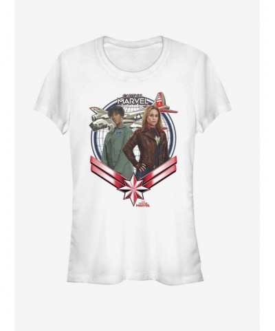 Pre-sale Marvel Captain Marvel Two Gunners Girls T-Shirt $9.96 T-Shirts