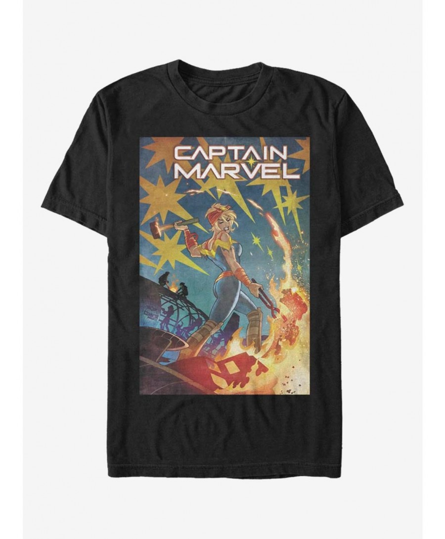 Absolute Discount Marvel Captain Marvel T-Shirt $9.32 T-Shirts