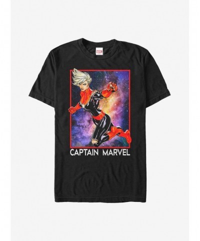 Exclusive Price Marvel Captain Marvel Galaxy T-Shirt $11.47 T-Shirts