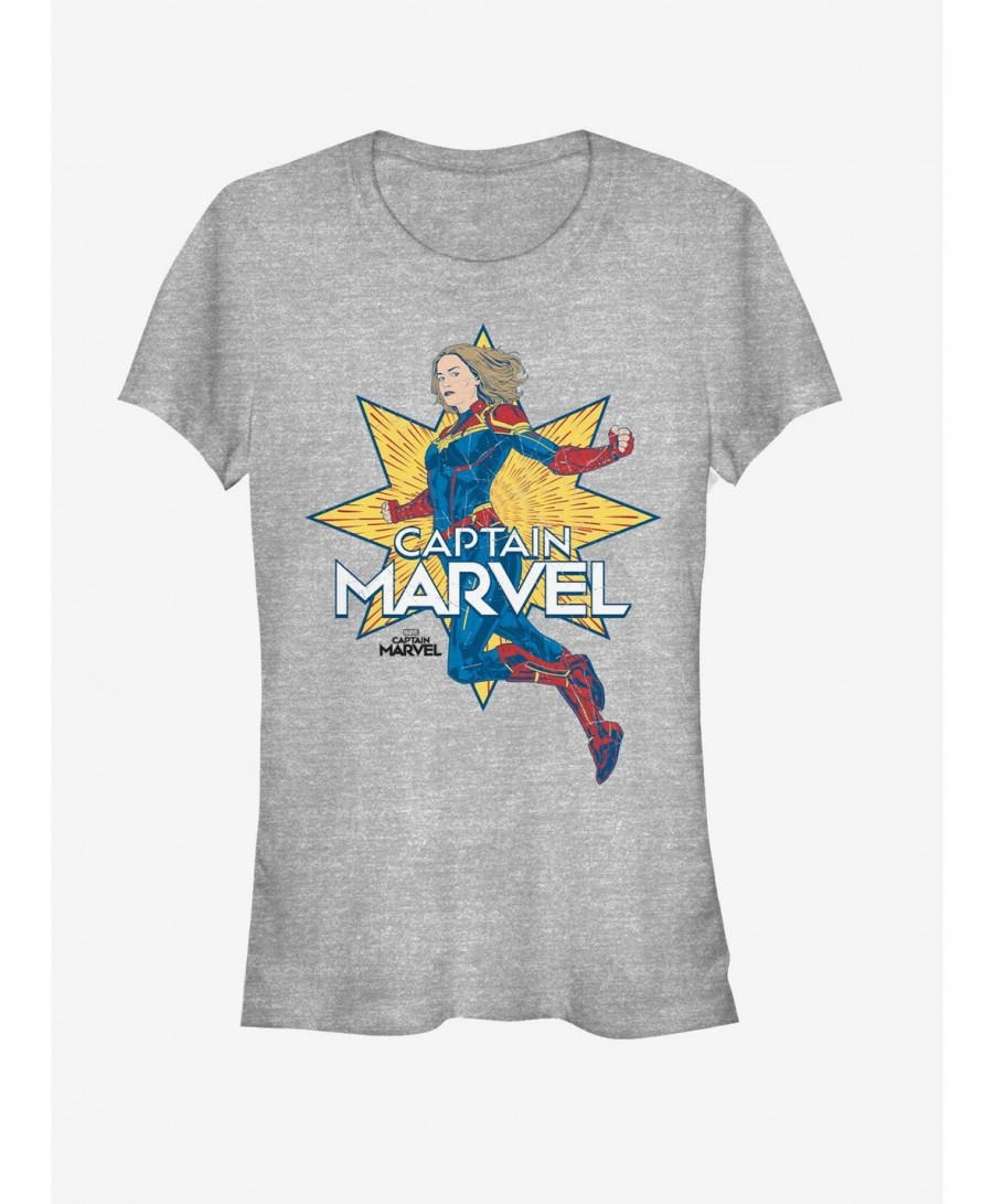 Value for Money Marvel Captain Marvel Star Marvel Girls T-Shirt $8.47 T-Shirts