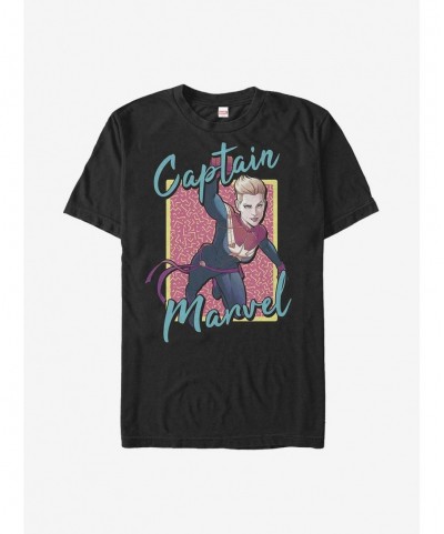 High Quality Marvel Captain Marvel Retro 90's T-Shirt $10.04 T-Shirts