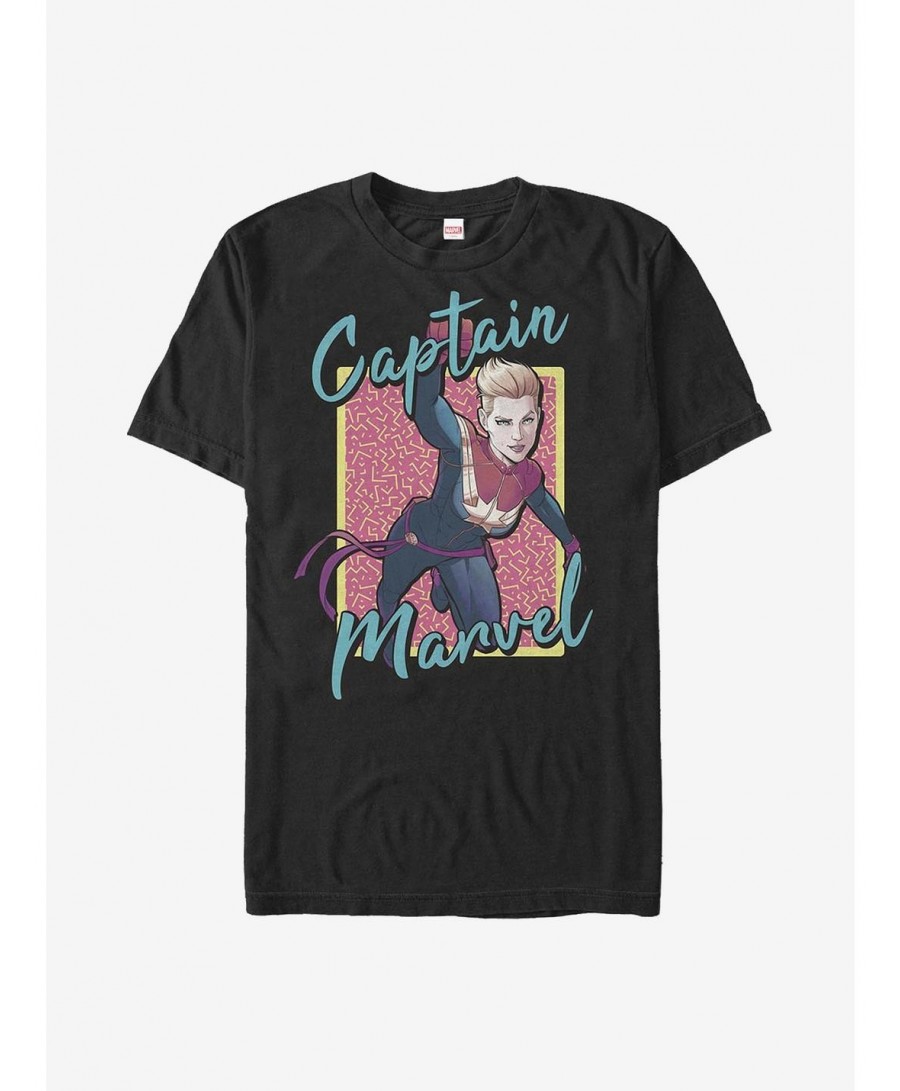 High Quality Marvel Captain Marvel Retro 90's T-Shirt $10.04 T-Shirts