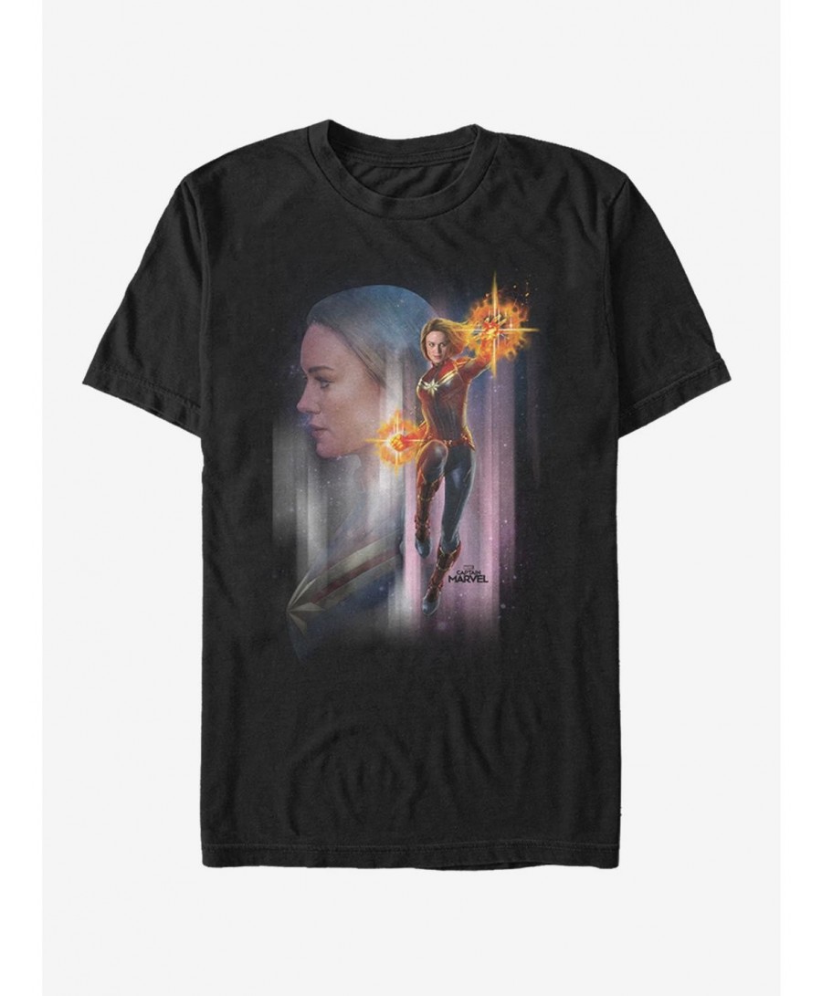 Best Deal Marvel Captain Marvel Galaxy T-Shirt $8.37 T-Shirts