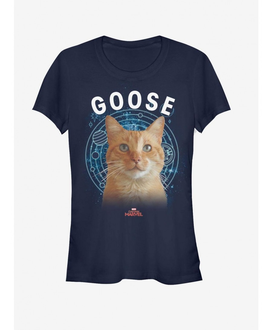 Hot Sale Marvel Captain Marvel Goose Cat Girls T-Shirt $10.21 T-Shirts