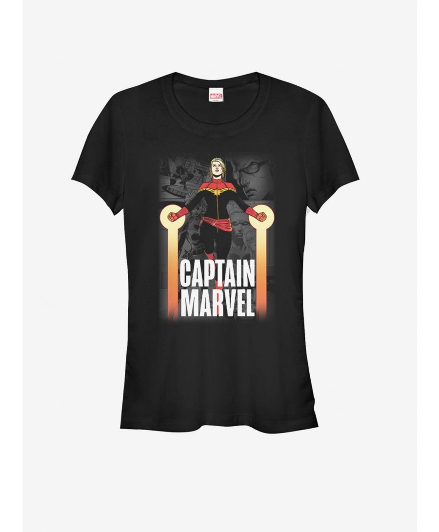 Absolute Discount Marvel Captain Marvel On Top Girls T-Shirt $8.22 T-Shirts