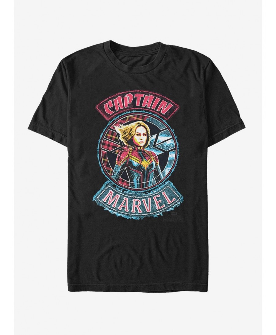 Hot Selling Marvel Captain Marvel Patches T-Shirt $9.08 T-Shirts