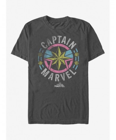 Sale Item Marvel Captain Marvel Captain Marvel Retro Badge T-Shirt $10.99 T-Shirts