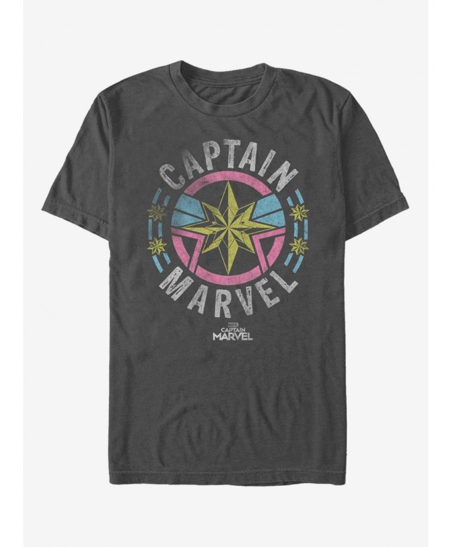 Sale Item Marvel Captain Marvel Captain Marvel Retro Badge T-Shirt $10.99 T-Shirts